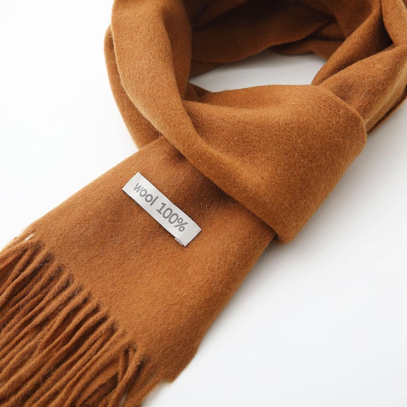 linişte 100% Wool Scarf - Men and Women Winter Warm Soft Luxurious Solid Colors Gift Box - Image 4